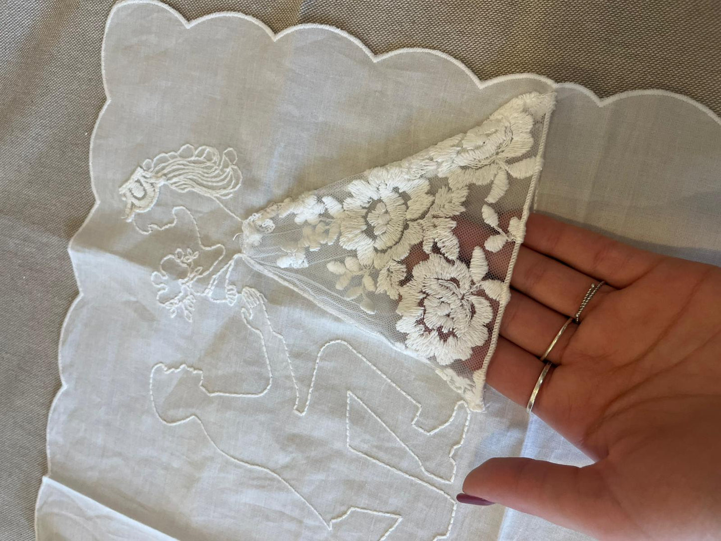 Fazzoletto per confetti per matrimonio 50x46cm
