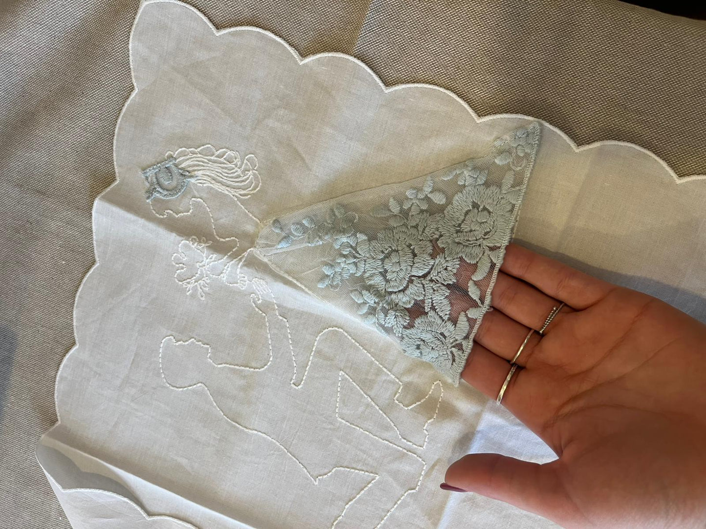 Fazzoletto per confetti per matrimonio 50x46cm