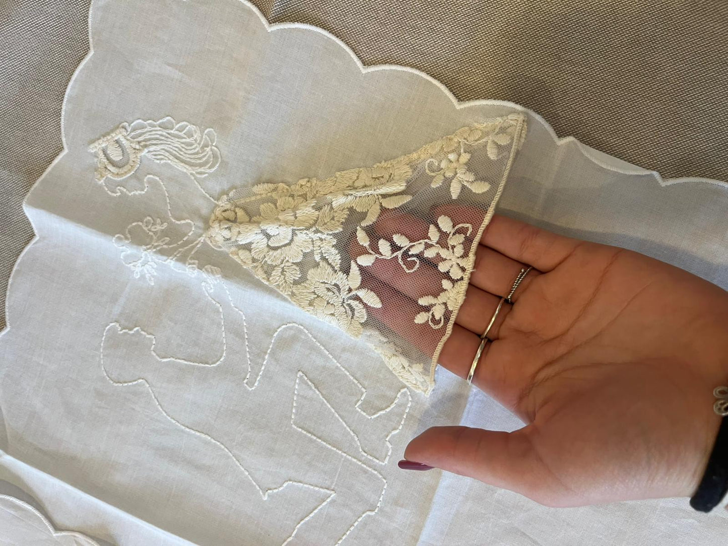 Fazzoletto per confetti per matrimonio 50x46cm