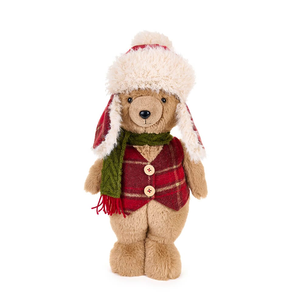 Nuvole di Stoffa Orsetto Natalizio h 34 cm La Giostra di Amelie