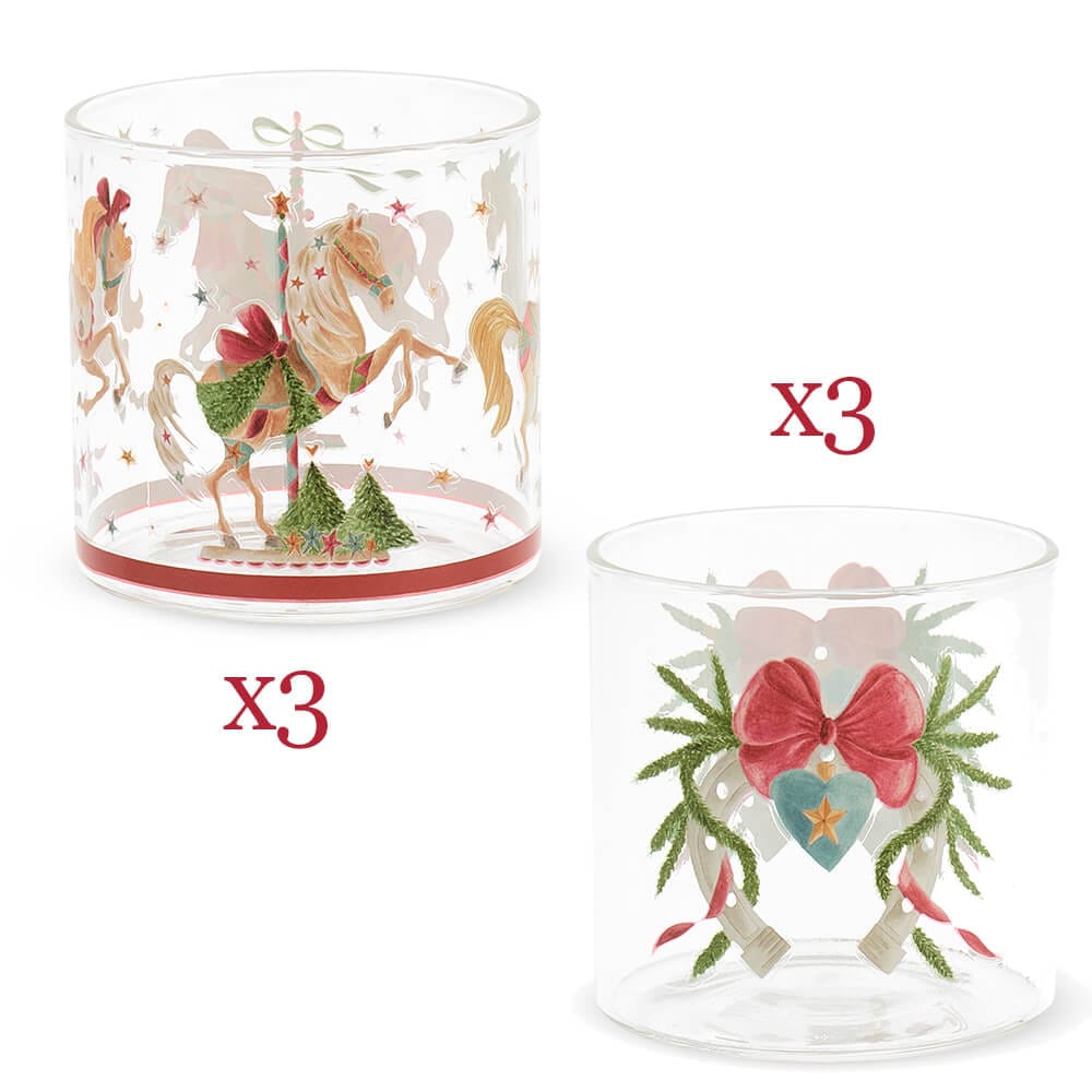 Nuvole di Stoffa Set 6 Bicchieri La Giostra di Amelie 300 ml