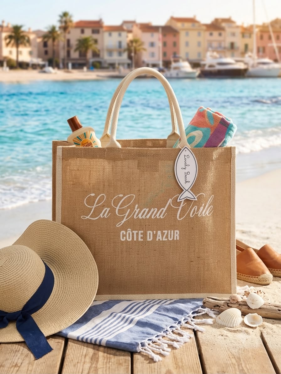 Borsa mare in yutta "LovelyShabby"