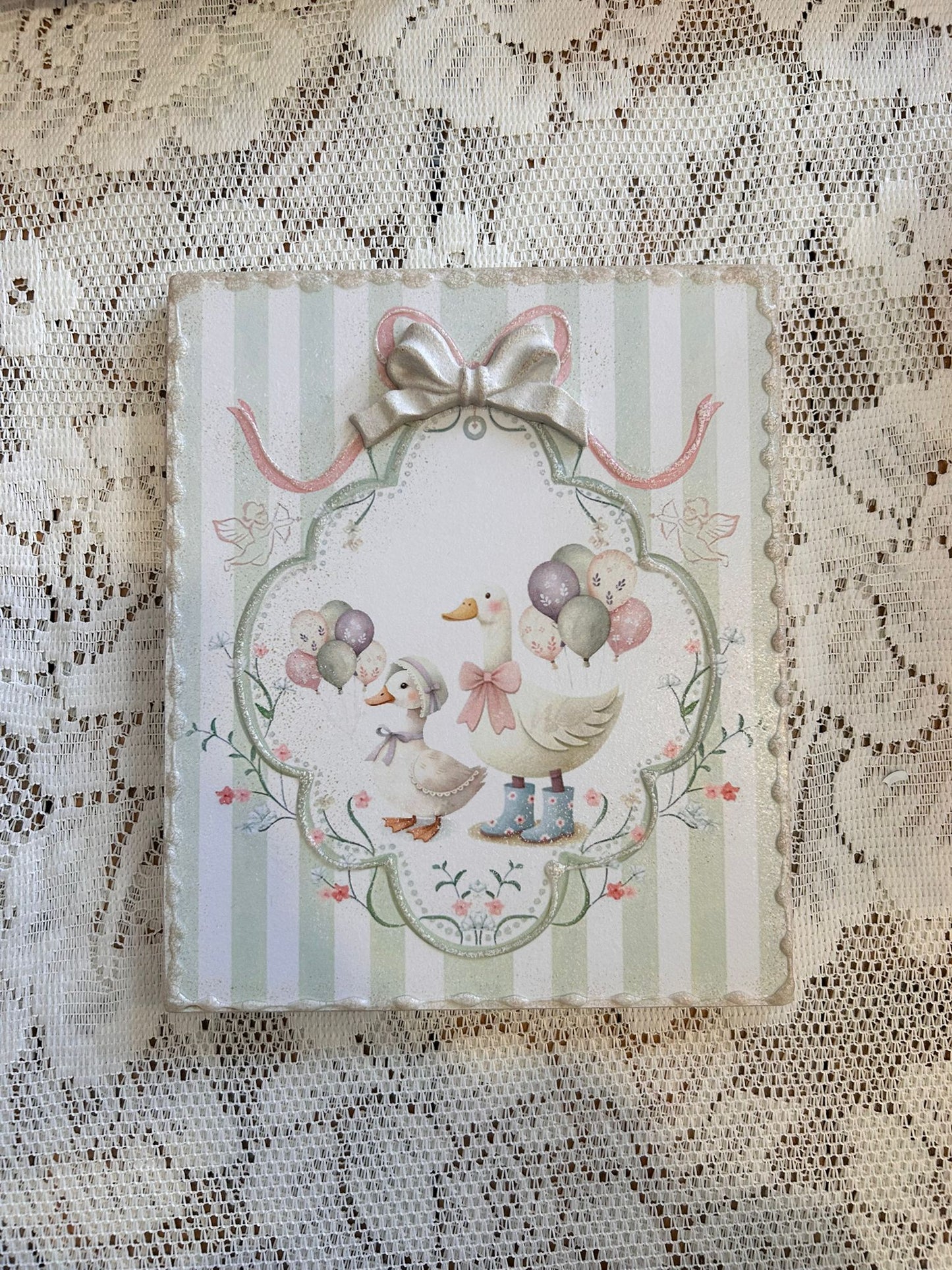 Quadro con ochette e palloncini 20x25 Cesaria Arte