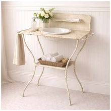 Nuvole di Stoffa Mobile Toilette da bagno in metallo bianco anticato con catino 90x43xH90 cm