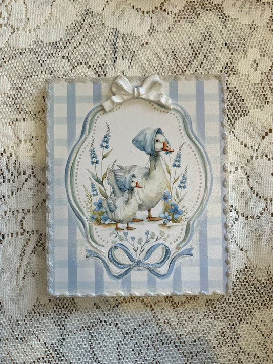 Quadro con ochette azzurre 20x25 Cesaria Arte