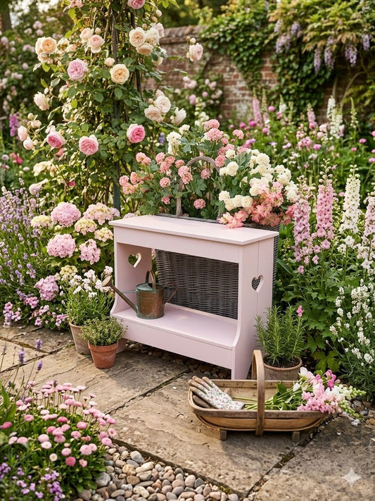 PANCA IN LEGNO COLORAZIONE ROSA