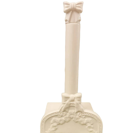 L'ARTE DI NACCHI Porta rotolo bianco da cucina con fiocco shabby ART TL-30
