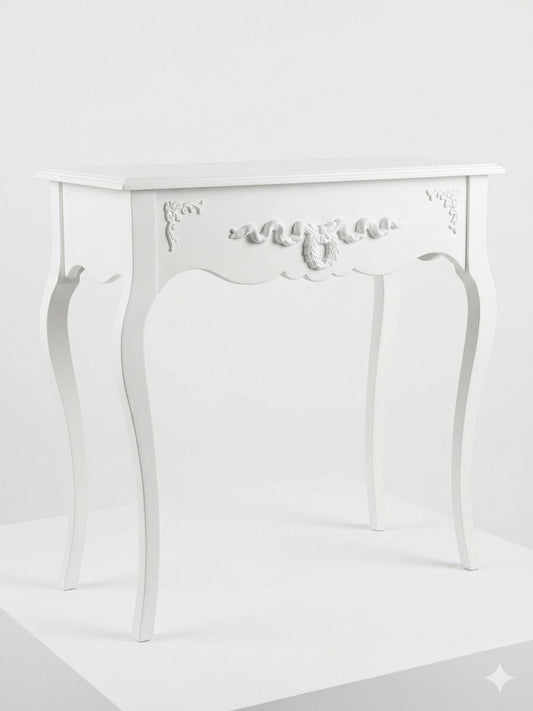 scrittoio in legno artigianale nel colore bianco
