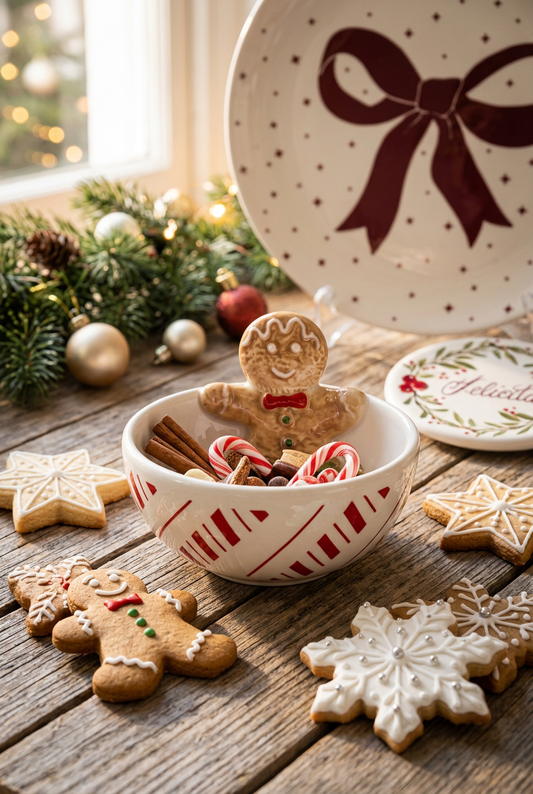 CIOTOLA CON GINGER BREAD MISURA 13 × 10 IN PORCELLANA