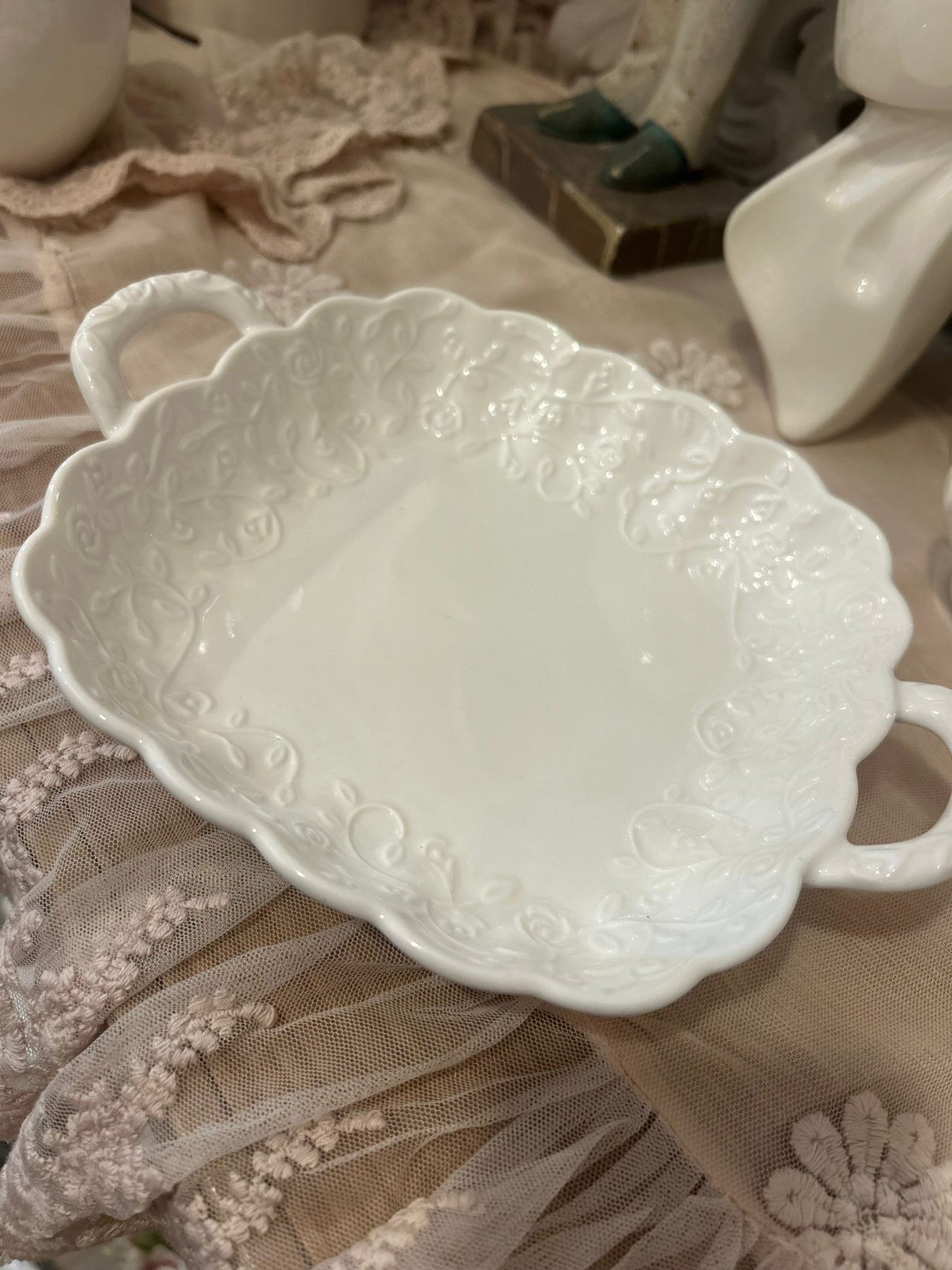 ciotola quadrata porcellana romance hervit 30647 22x17 cm