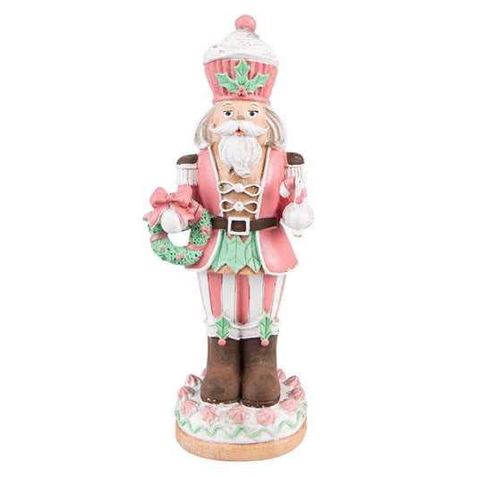 Clayre & Eef Statuetta Schiaccianoci 24 cm Rosa Poliresina