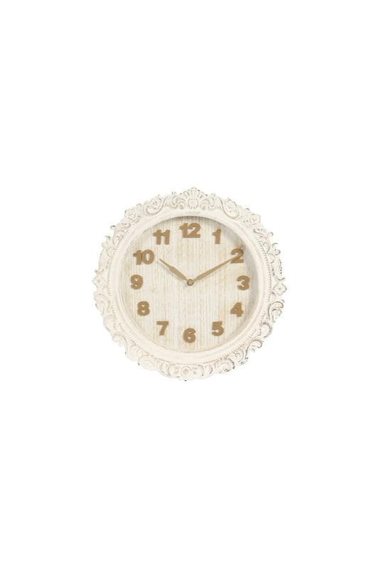 Nuvole di Stoffa Orologio in legno effetto anticato tondo da parete