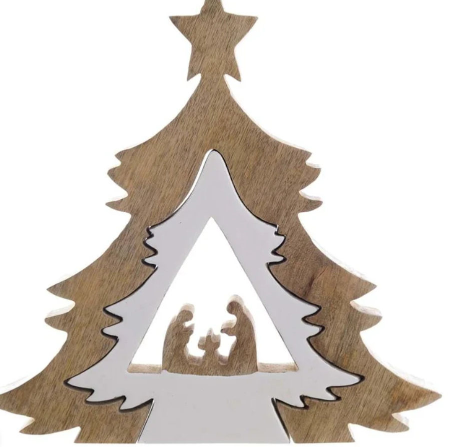 Blanc Mariclò Decorazione natalizia Albero di natale in legno