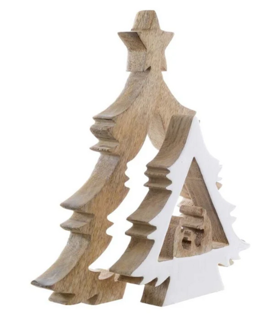 Blanc Mariclò Decorazione natalizia Albero di natale in legno