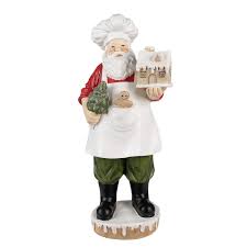 Statuetta Babbo Natale 59 cm Bianco Rosso Poliresina Statuetta de Natale