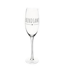 Nuvole di Stoffa Set 2 calici in vetro "Brindiamo My Home" 6.2xH24.5 cm QOO6POOO4V10