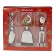 BRANDANI SET 3 COLTELLI FORMAGGIO CHRISTMAS 8029722811024