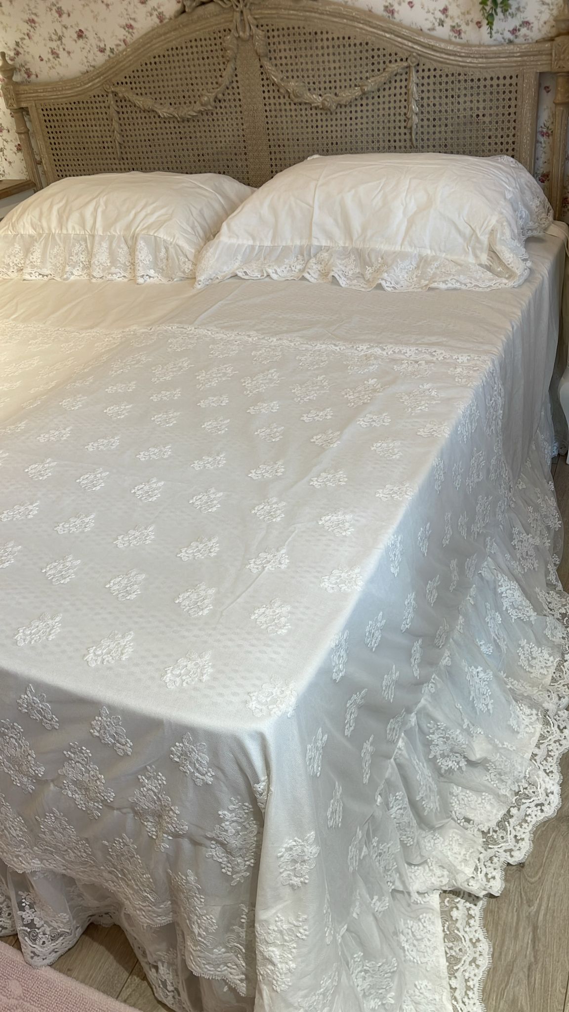 COPRILETTO MATRIMONIALE YULIA WHITE OFFICINA TESSILE