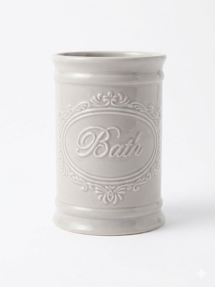 Nuvole di stoffa porta spazzolino "bath" grigio hgo240513