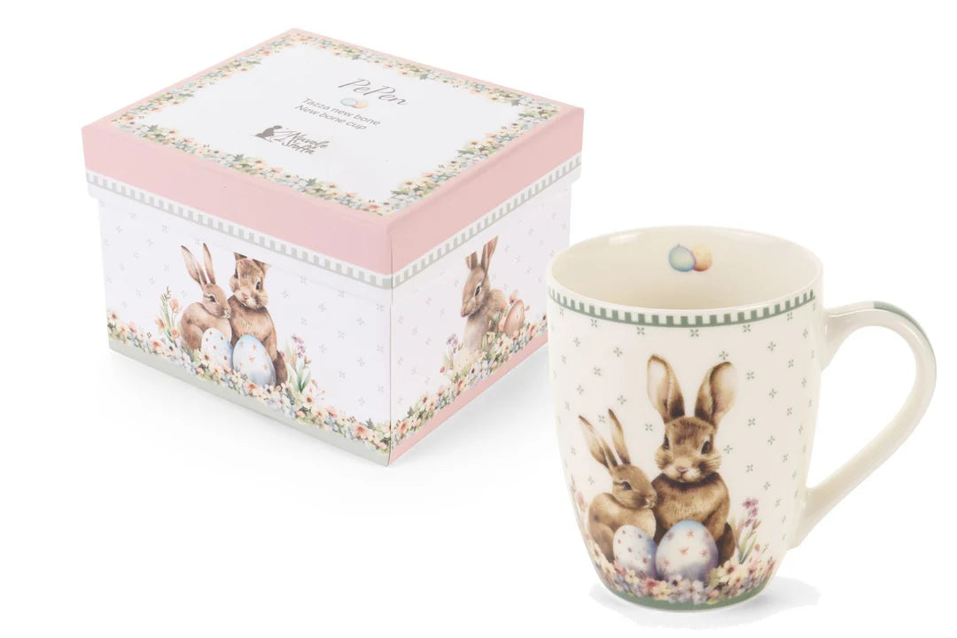 Nuvole di Stoffa Tazza mug in porcellana di pasqua "Rabbit PePen" 350 ml 2 varianti