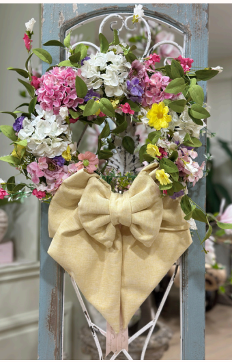 GHIRLANDA SPRING CON FIOCCO DM 38CM