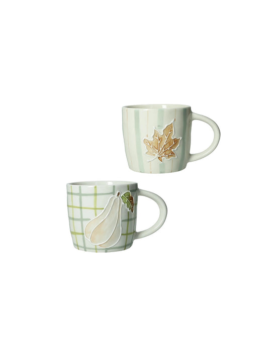 Mug zucca e vite set 2 pz stoneware