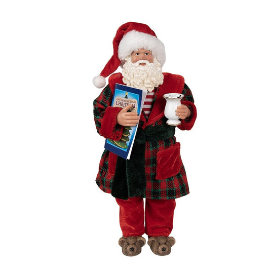 Statuetta Babbo Natale 28 cm Rosso Plastica Statuetta di Natale Riferimento 65222  8717459999596