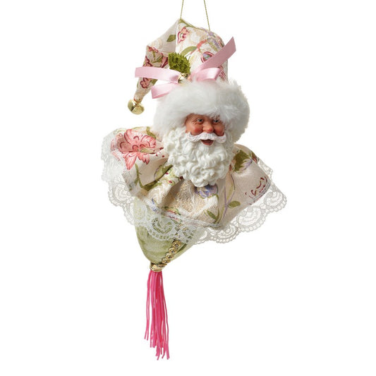 Ornamento Natalizio Babbo Natale 35 cm Bianco Tessuto 66223  8720898123255