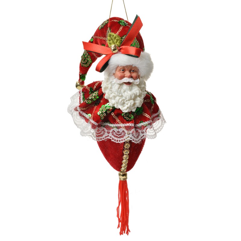 Ornamento Natalizio Babbo Natale 35 cm Rosso Tessuto  66224  8720898123262