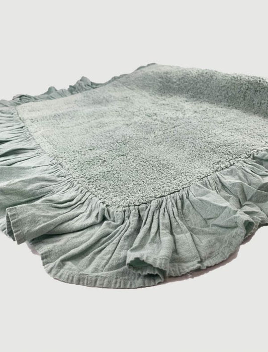 Tappeto ROMANTIQUE  60X180 VERDE PASTELLO Da Bagno Nuvole Di Stoffa