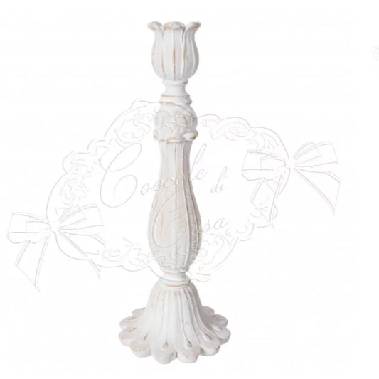 Candeliere porta candela Coccole di Casa “Tulip Collection” h10 x h 27,5  art kl96970