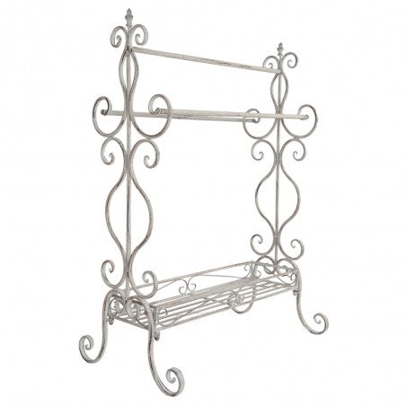 Portasciugamani 65x40x93 cm Bianco Ferro