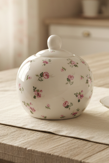 Zuccheriera in porcellana Isabel rose collezione Lisa