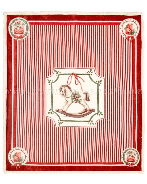STROFINACCIO IN COTONE MAGIC NOEL NUVOLE DI STOFFA 50X70CM ROSSO
