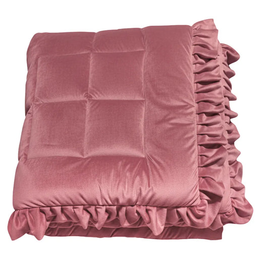 BLANC MARICLO TRAPUNTA IN VELLUTO ROSA  CON GALEE 260 X 260 CM A4064199VE