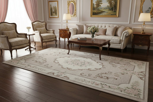 Tappeto Blanc mariclò con antiscivolo misura 85 * 1,50 m colore cipria