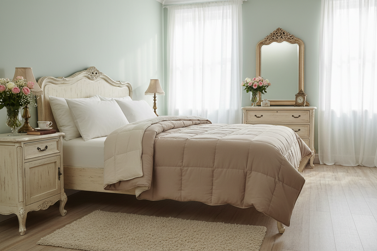 Trapunta Bicolore Blanc Mariclo BEIGE Matrimoniale 260x260 A4053199BG