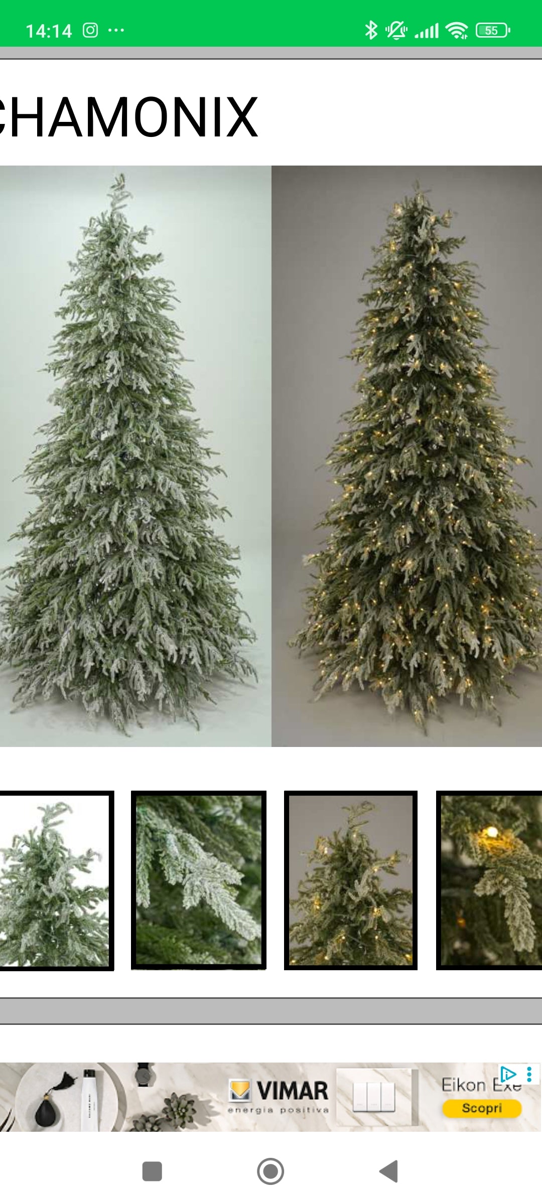 Albero CHAMONIX 210 CM 1200 LED