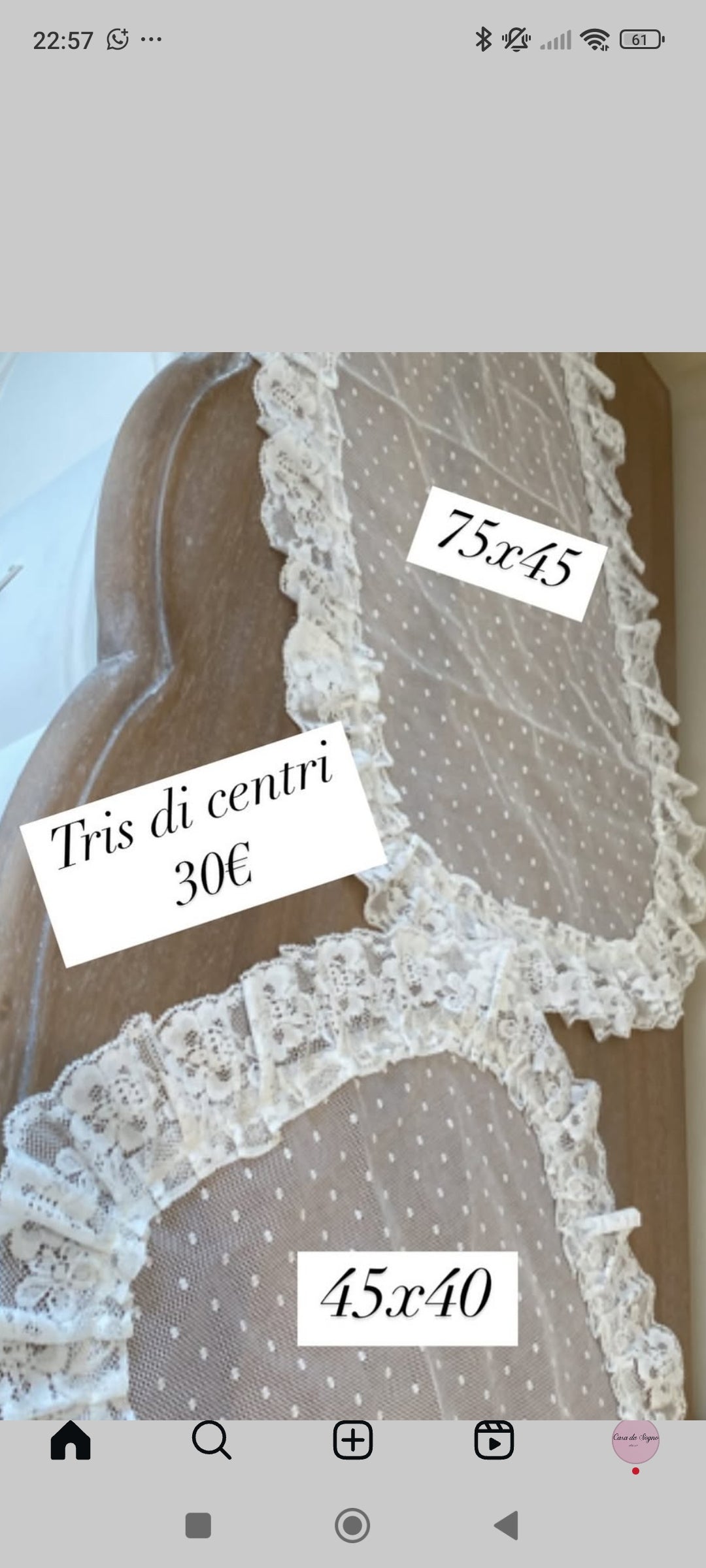 Tris di centri tulle e pois