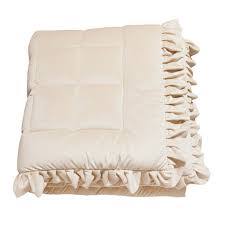 BLANC MARICLÒ TRAPUNTA IN VELLUTO AVORIO  CON GALEE 260 X 260 CM A4064199VE