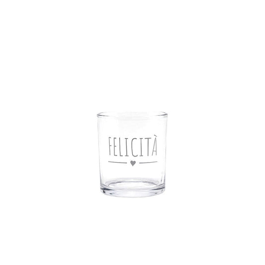 BICCHIERE VETRO FELICITÀ 300ML NUVOLE DI STOFFA