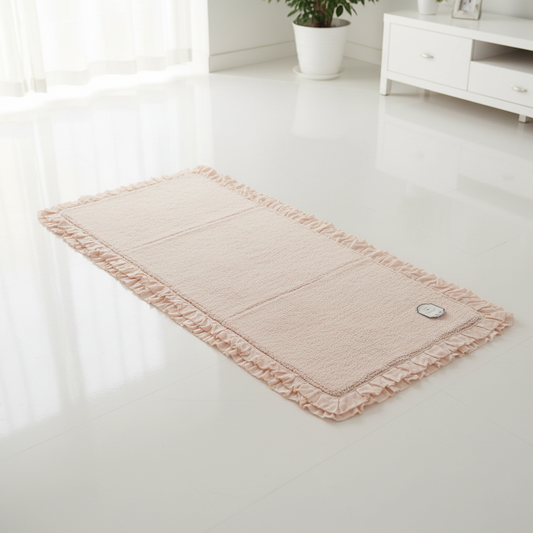 TAPPETO BLANC MARICLÒ CON GALA ROSA 50X130