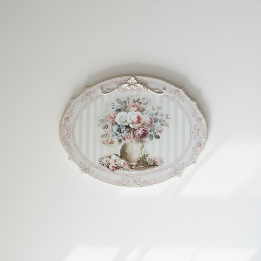 QUANDO OVALE CON VASO CON I FIORI 36X46