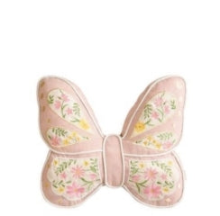 Cuscino farfalla ENCANTO CON RICAMO 100%COTONE Misura 43X35 colore rosa