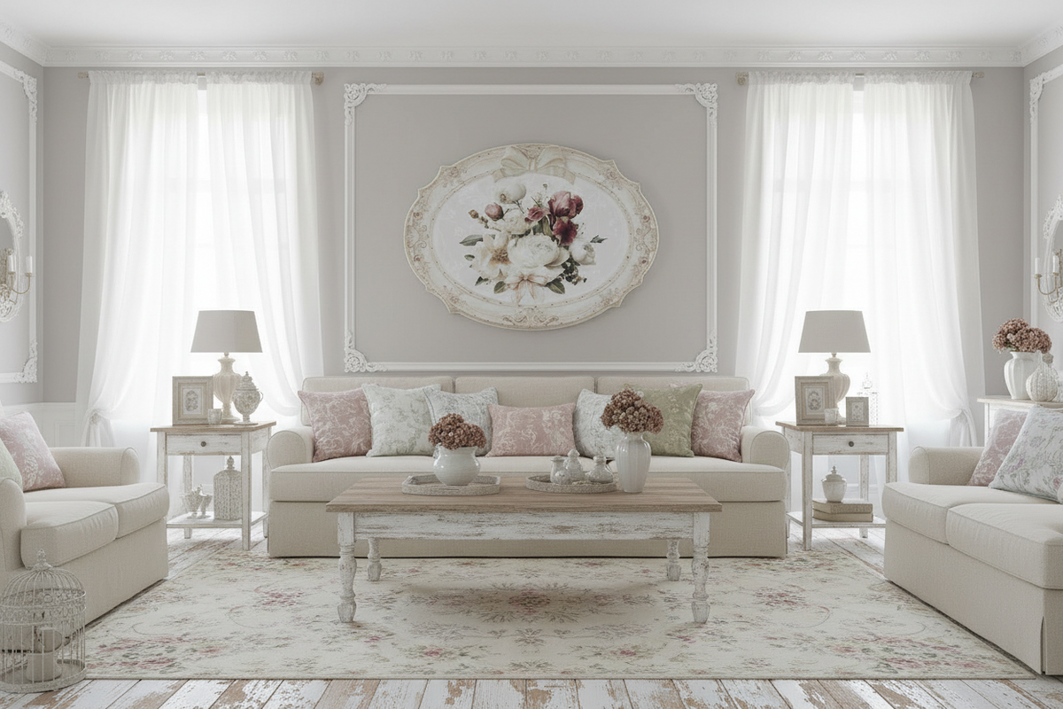 QUADRO OVALE CON FIORI CESARIA ARTE