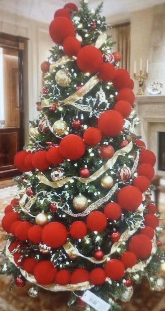 TRALCIO 1.80CM ROSSO NATALE VELLUTO