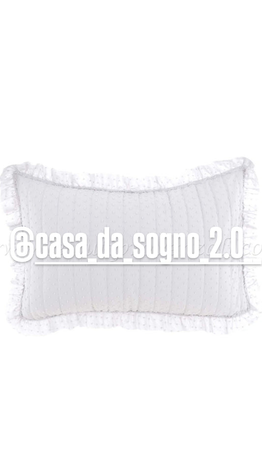 Blanc Mariclo coppia copriguanciali serie Simple pois bianco