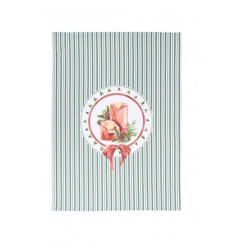 STROFINACCIO IN COTONE MAGIC NOEL NUVOLE DI STOFFA 50X70CM VERDE