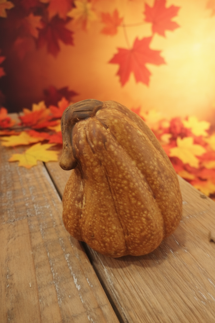 ZUCCA DECORATIVA CERAMICA ARANCIONE