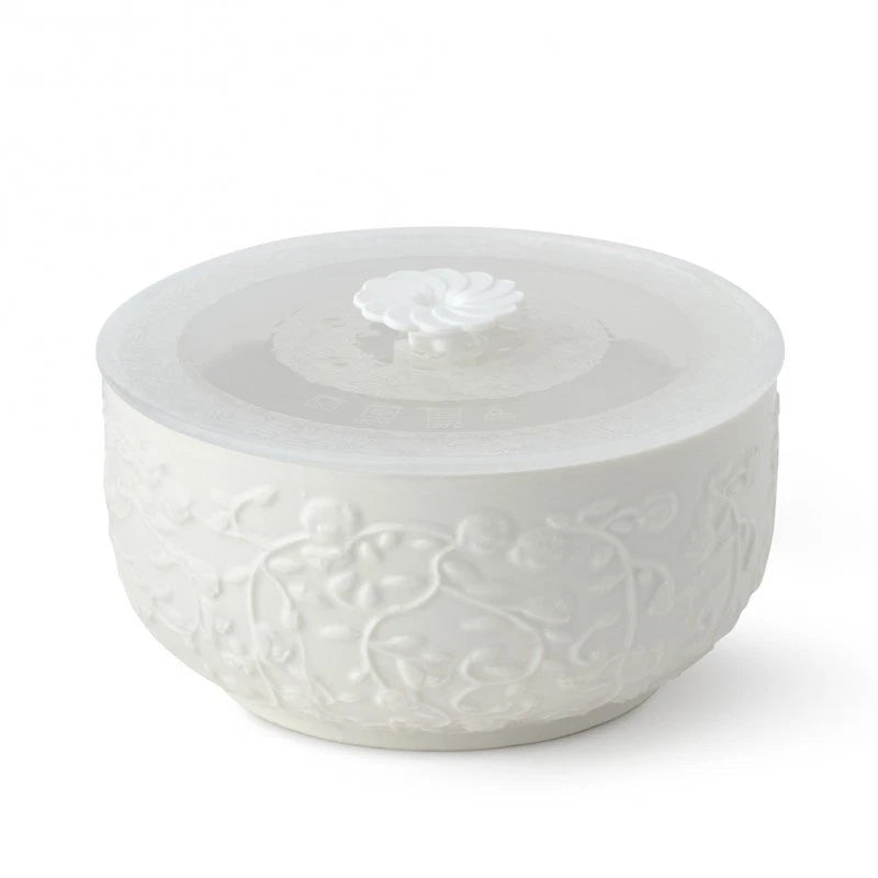 Hervit art: 30458 contenitore porcellana tulip bianco dia. 15x7cm